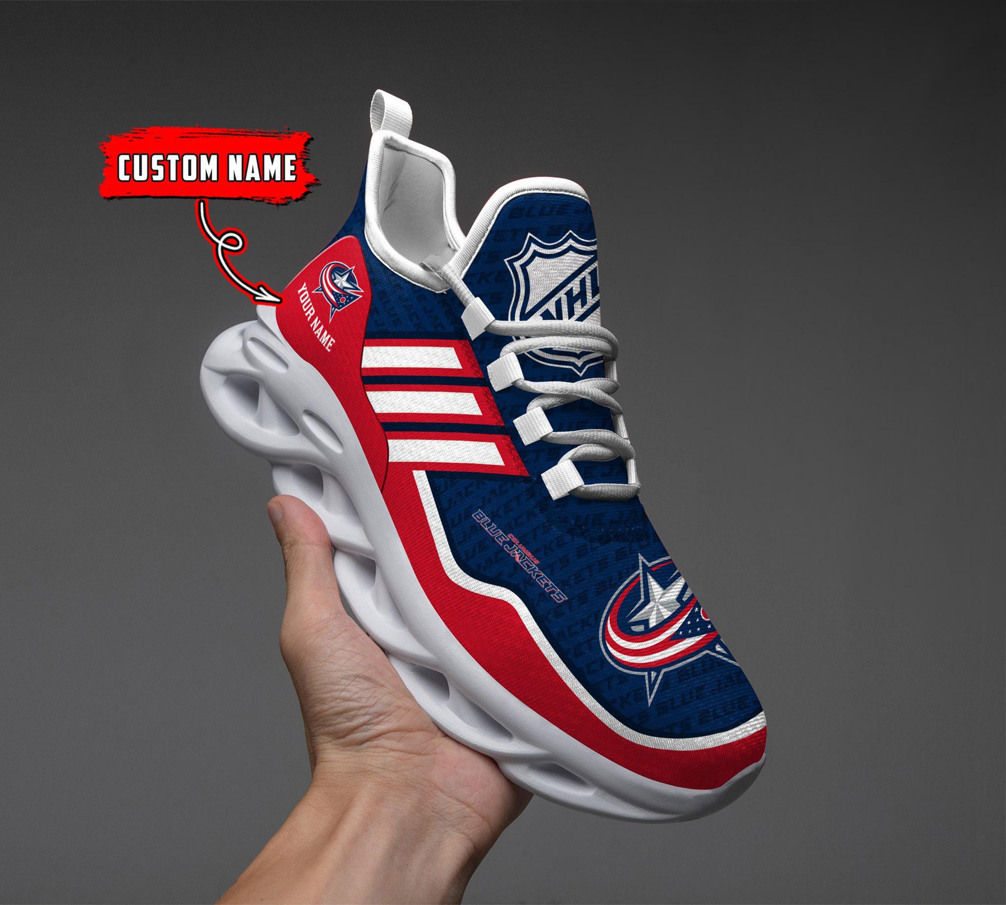 Ideafootwear Columbus Blue Jackets Max Soul Shoes Sneakers For Men And Women