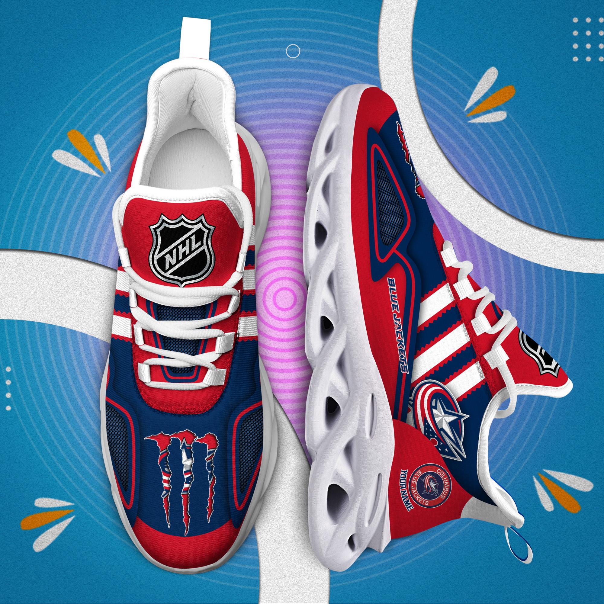 Ideafootwear Columbus Blue Jackets Max Soul Shoes Sneakers For Men And Women
