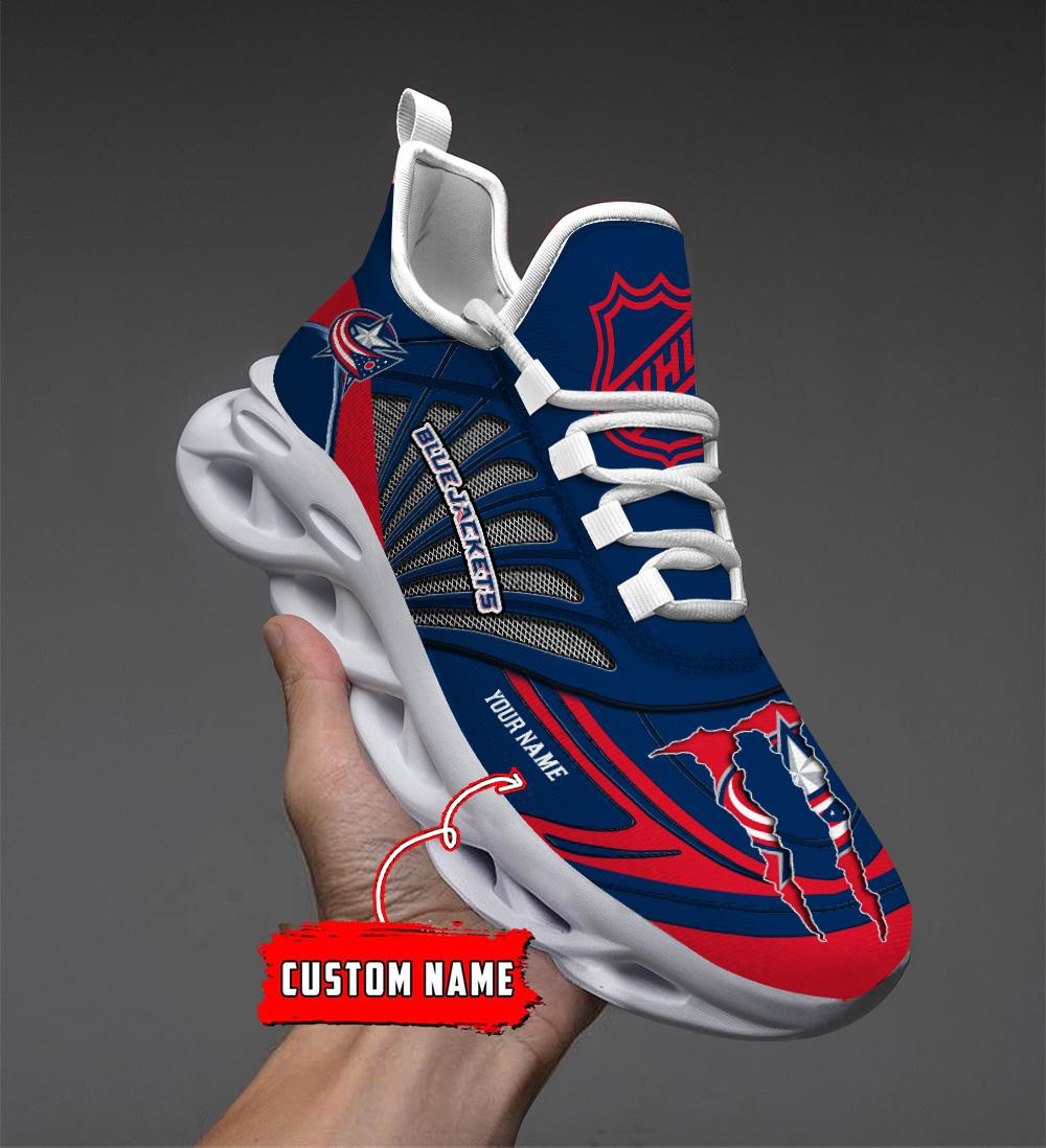 Ideafootwear Columbus Blue Jackets Max Soul Shoes Sneakers For Men And Women