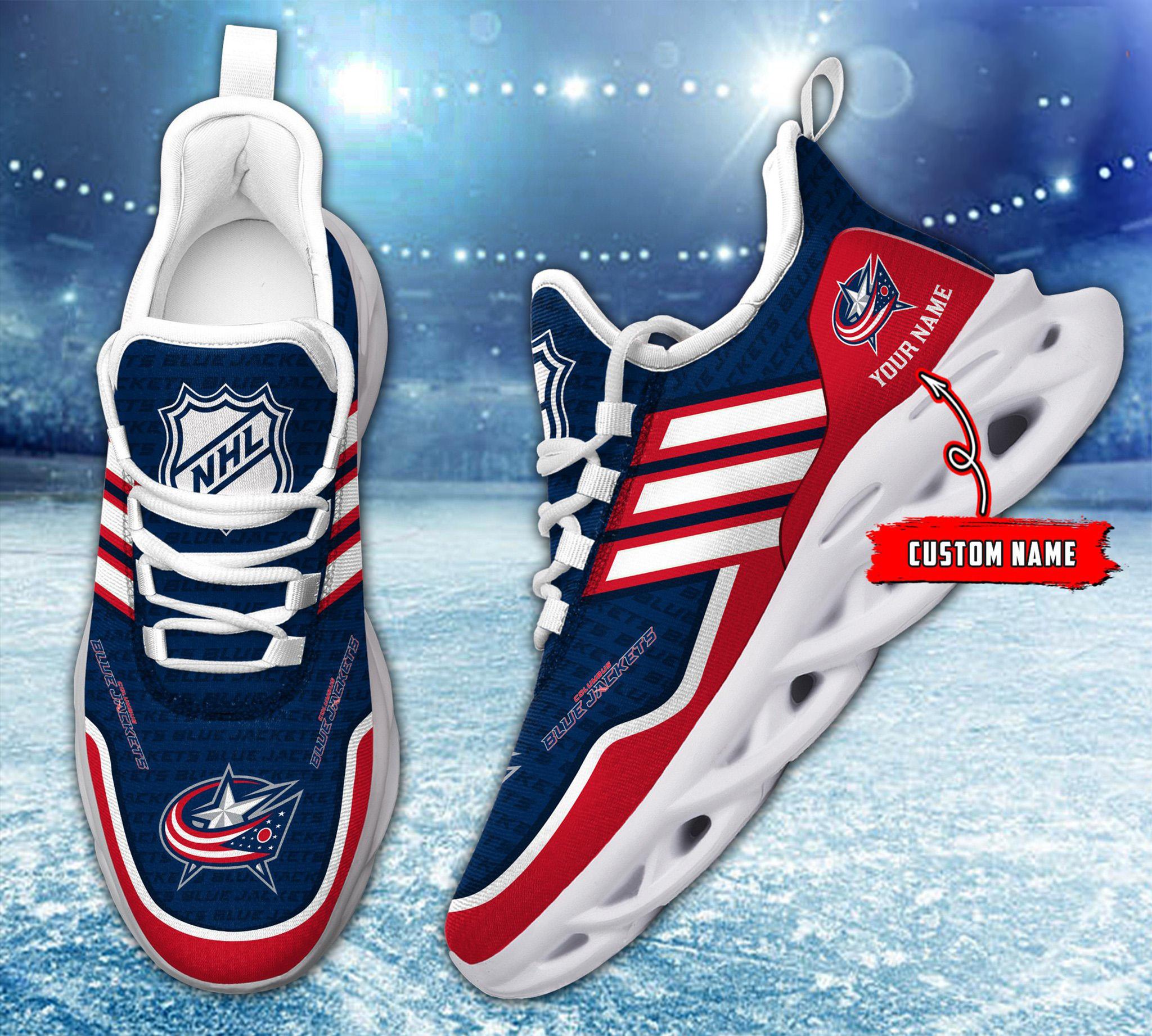 Ideafootwear Columbus Blue Jackets Max Soul Shoes Sneakers For Men And Women