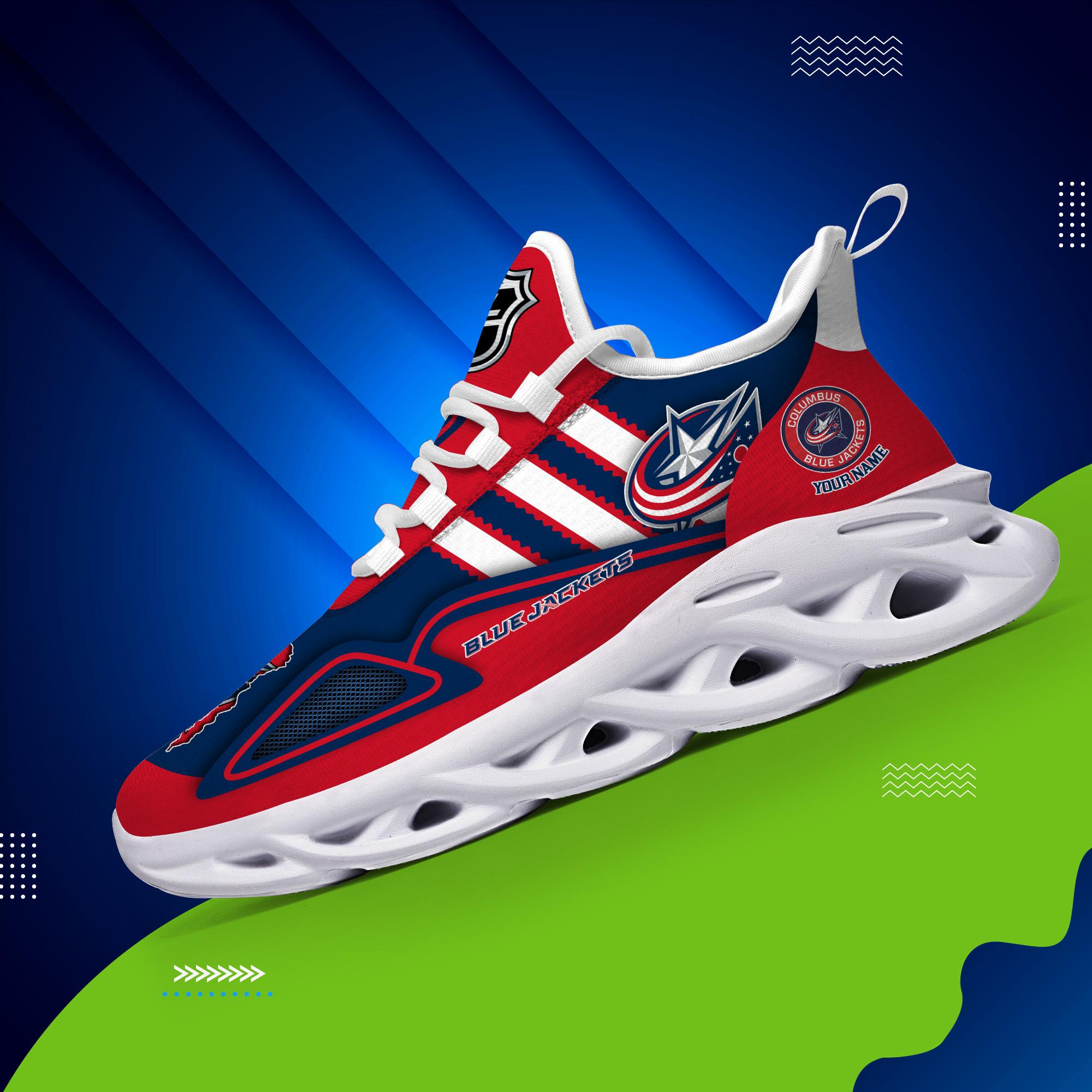 Ideafootwear Columbus Blue Jackets Max Soul Shoes Sneakers For Men And Women