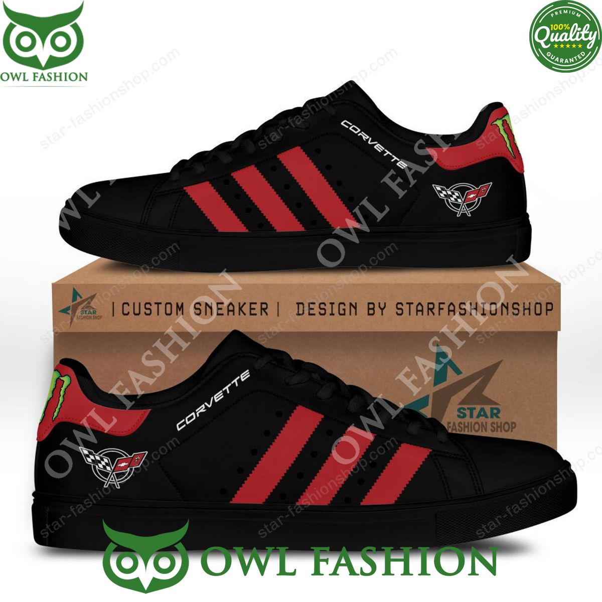 Ideafootwear Corvette C5 Skate Stan Shoes Sneakes For Men And Women