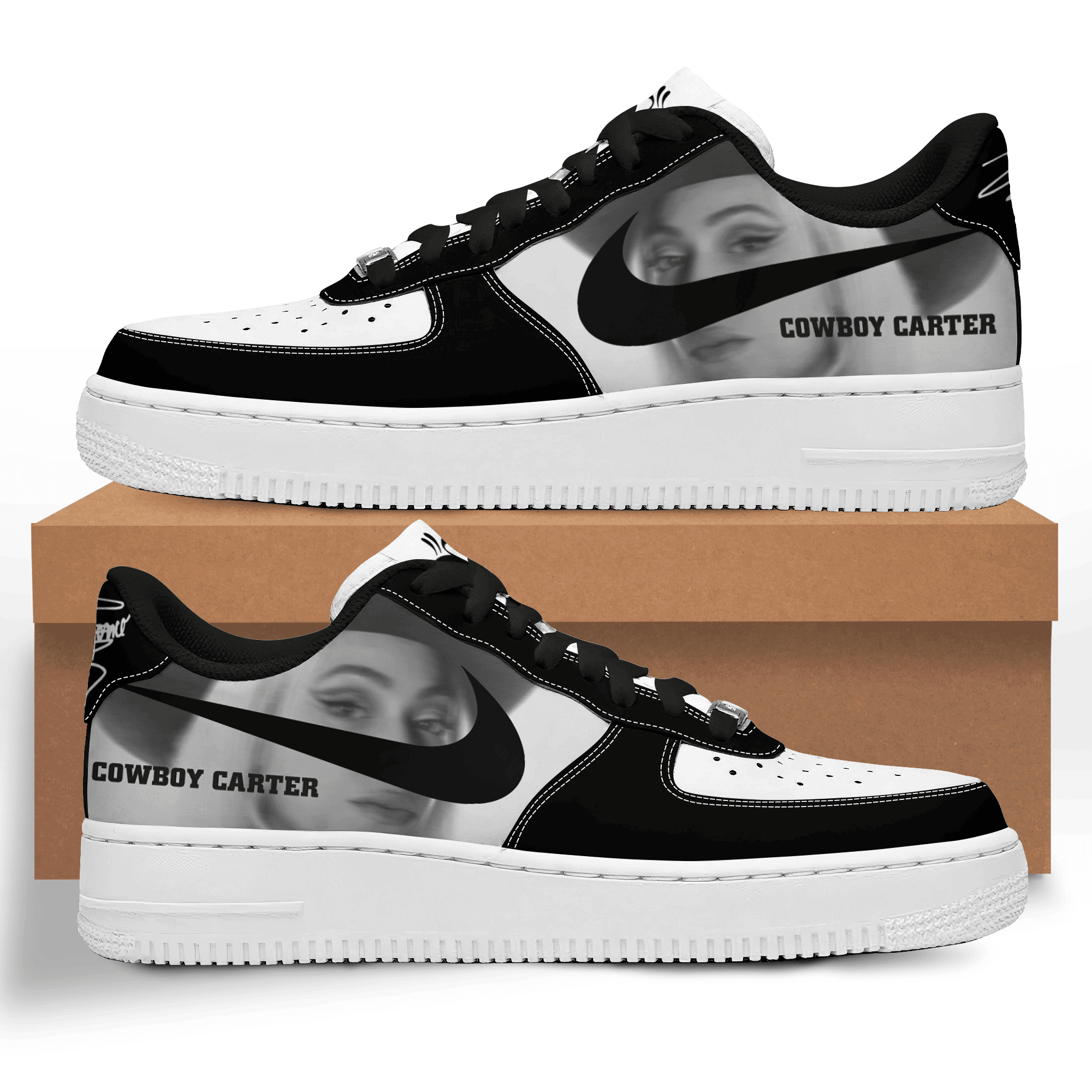 Ideafootwear Cowboy Carter Air Low-Top Sneakers Shoes For Men And Women