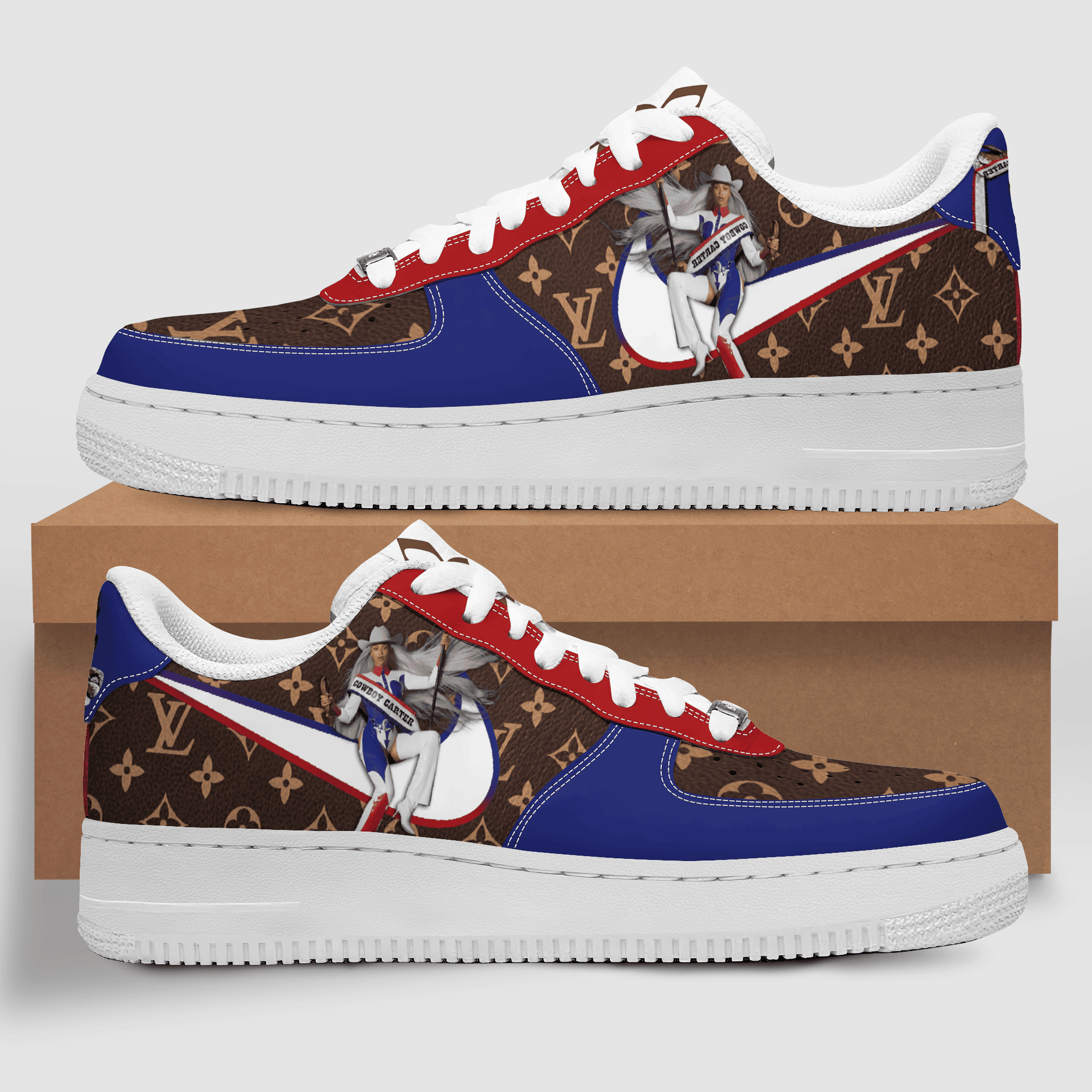 Ideafootwear Cowboy Carter Air Low-Top Sneakers Shoes For Men And Women