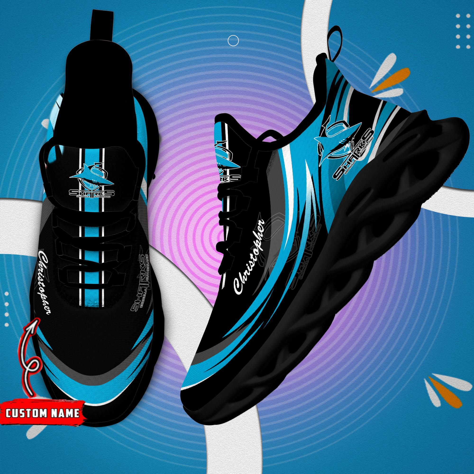 Ideafootwear Cronulla Sharks Max Soul Shoes Sneakers For Men And Women