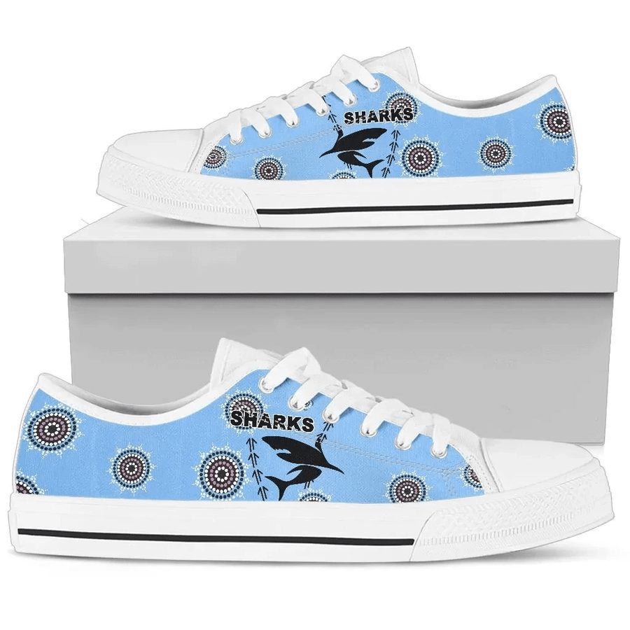 Ideafootwear Cronulla-Sutherland Sharks Low Top Canvas Sneakers Shoes For Men And Women