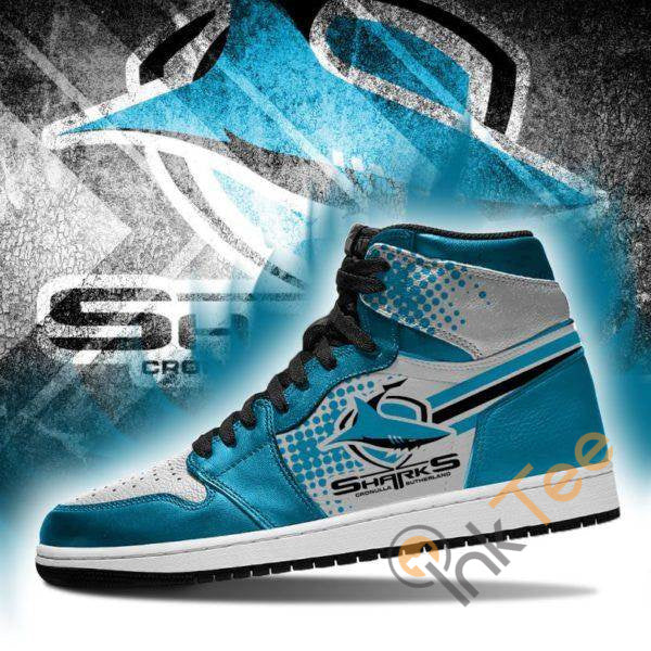 Ideafootwear Cronulla-Sutherland Sharks NRL AJ1 High Sneakers Shoes For Men And Women