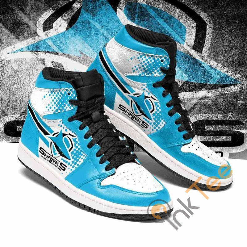 Ideafootwear Cronulla-Sutherland Sharks NRL AJ1 High Sneakers Shoes For Men And Women