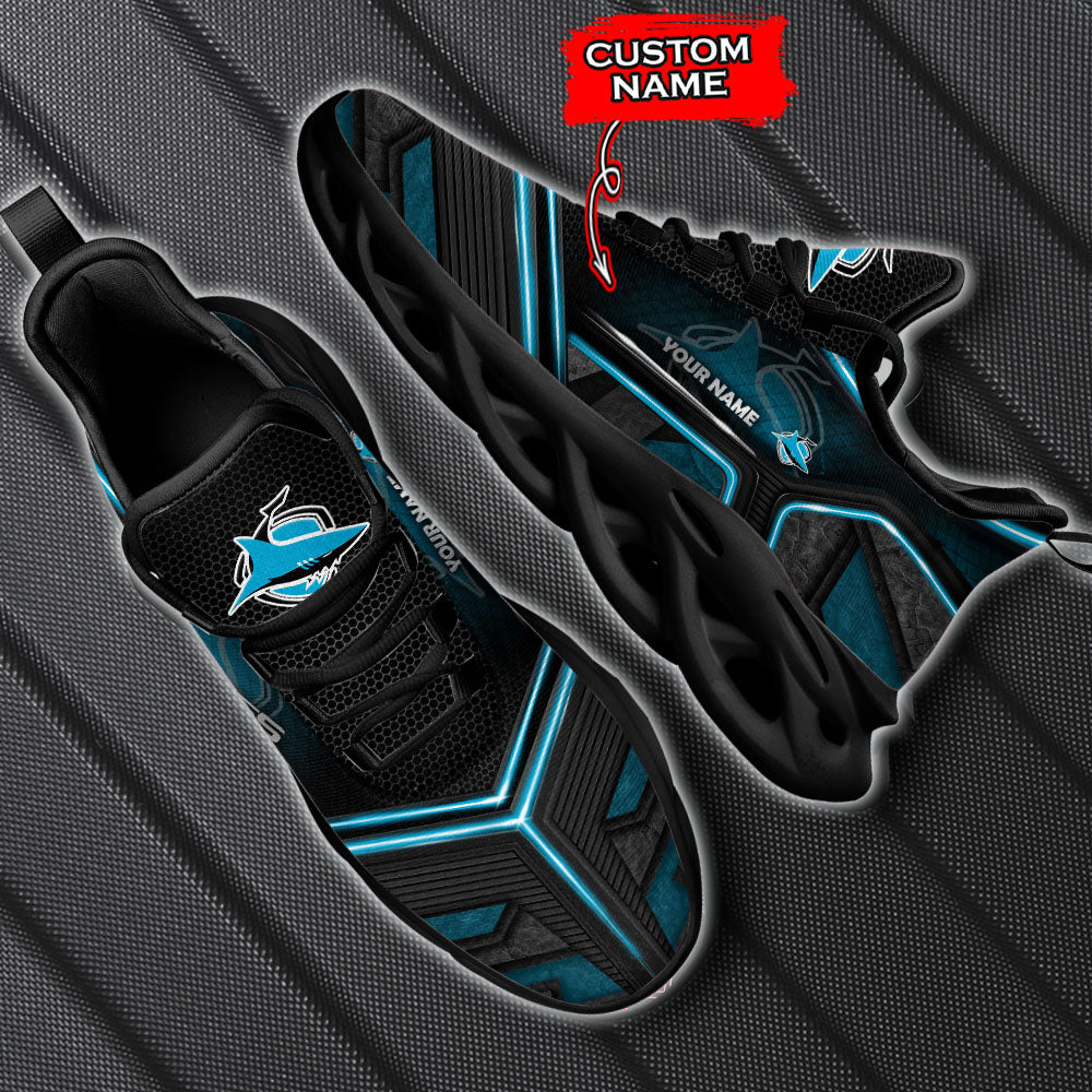 Ideafootwear Cronulla-Sutherland Sharks NRL Max Soul Shoes Sneakers For Men And Women