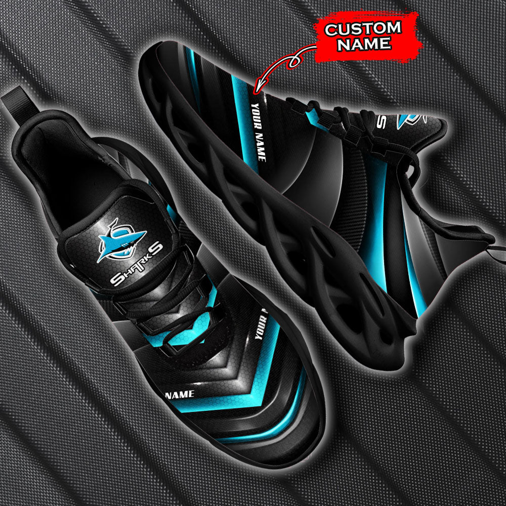 Ideafootwear Cronulla-Sutherland Sharks NRL Max Soul Shoes Sneakers For Men And Women