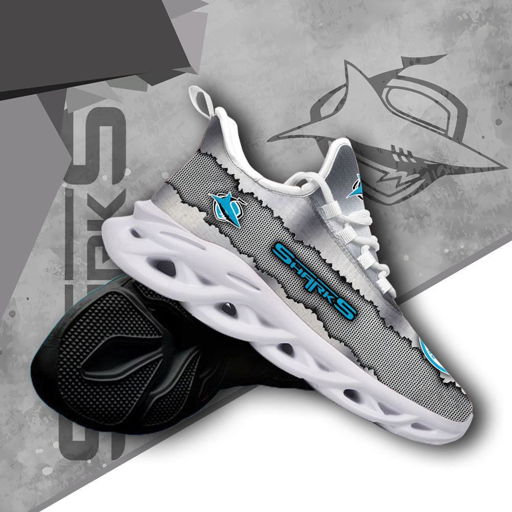 Ideafootwear Cronulla-Sutherland Sharks NRL Max Soul Shoes Sneakers For Men And Women