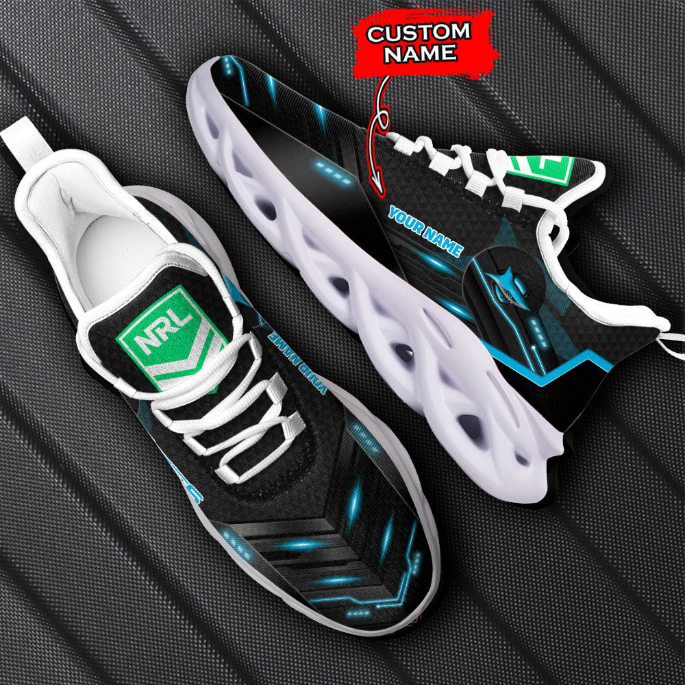 Ideafootwear Cronulla-Sutherland Sharks NRL Max Soul Shoes Sneakers For Men And Women