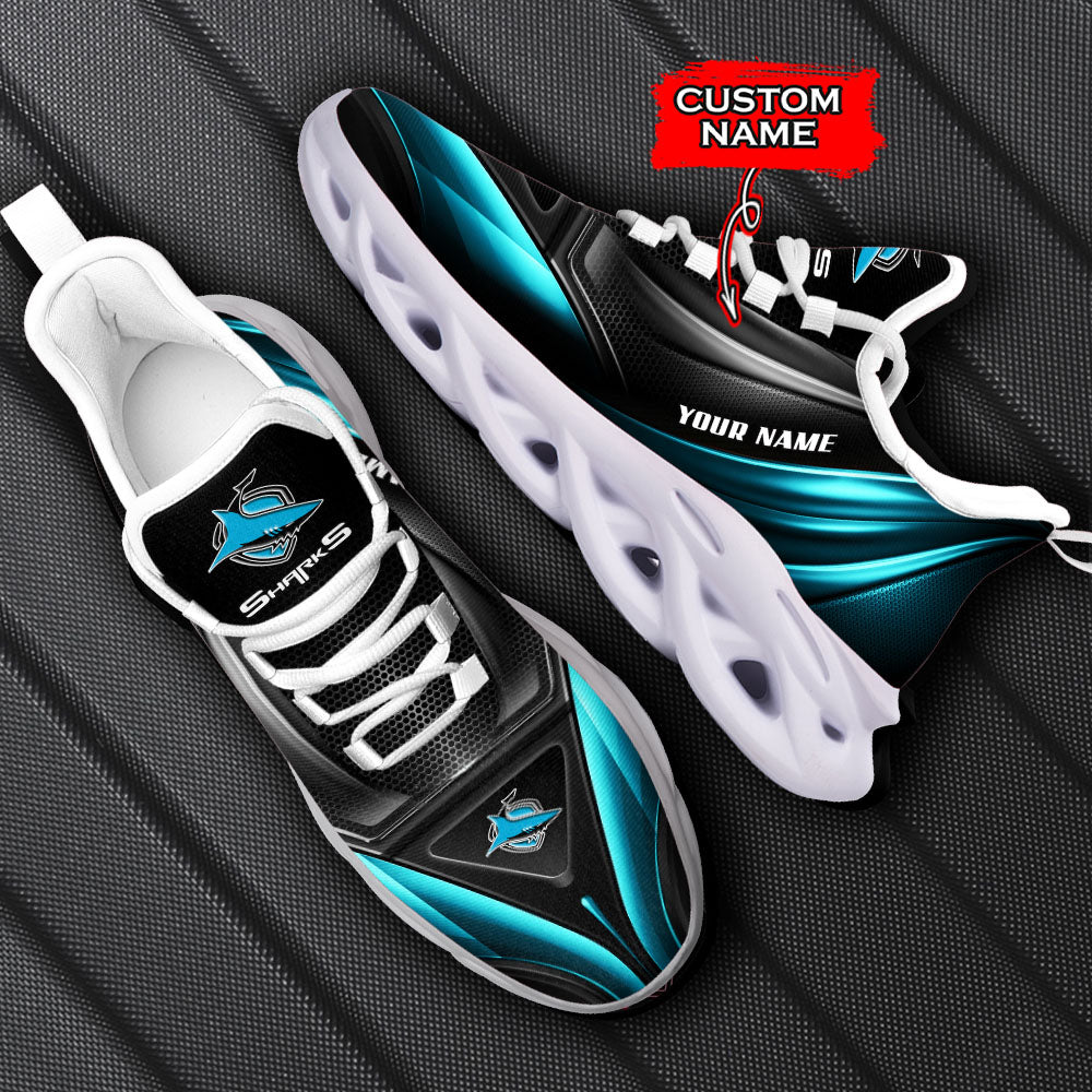 Ideafootwear Cronulla-Sutherland Sharks NRL Max Soul Shoes Sneakers For Men And Women