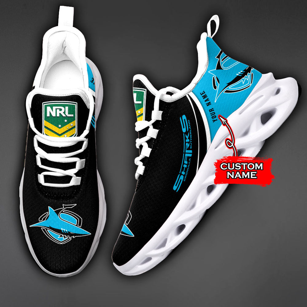 Ideafootwear Cronulla-Sutherland Sharks NRL Max Soul Shoes Sneakers For Men And Women