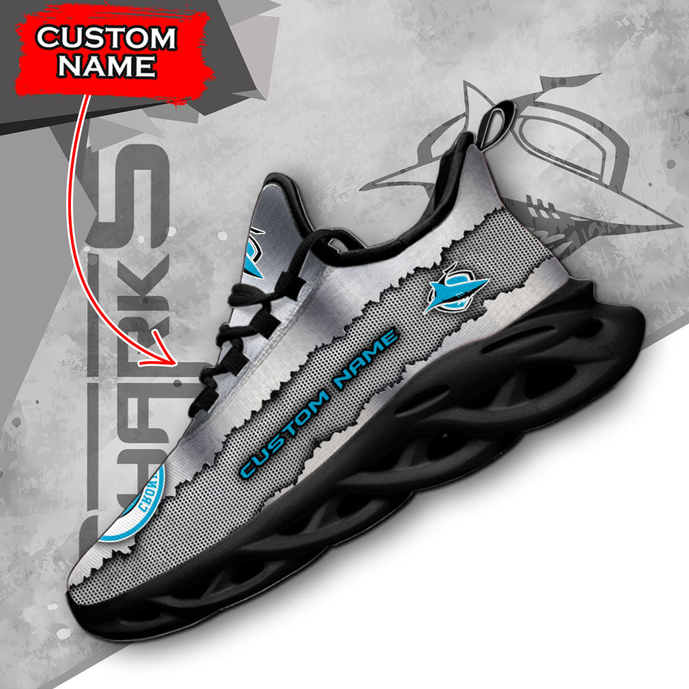 Ideafootwear Cronulla-Sutherland Sharks NRL Max Soul Shoes Sneakers For Men And Women