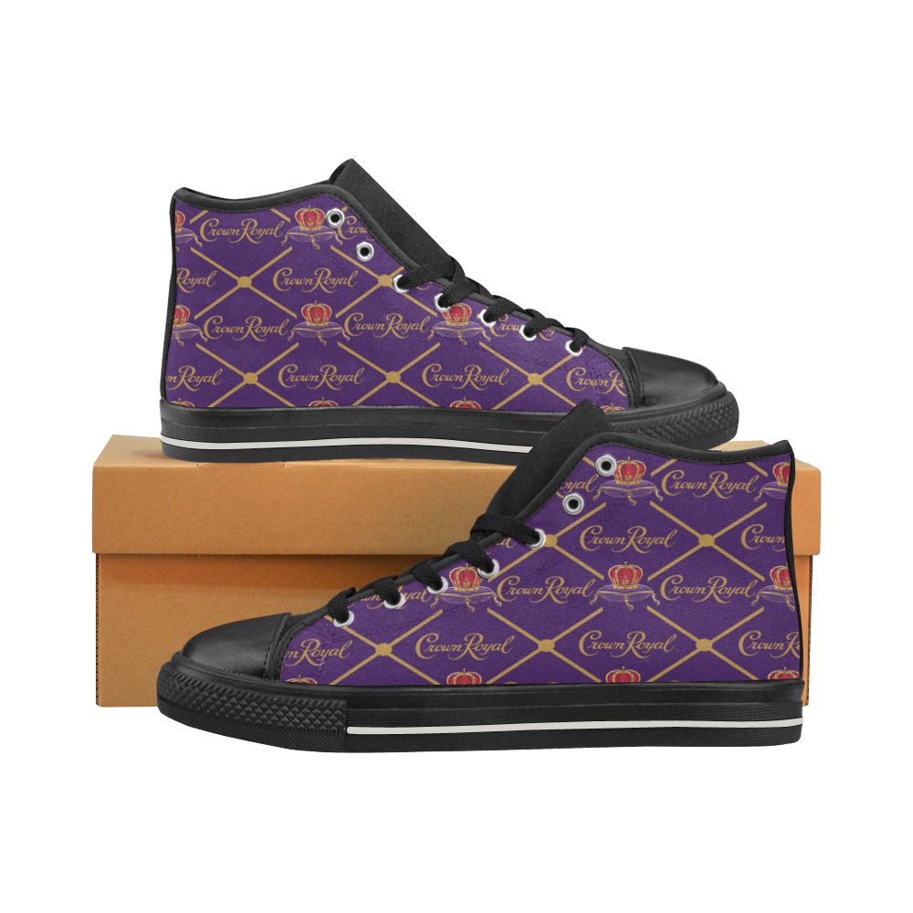 Ideafootwear Crown Royal High Top Canvas Sneakers Shoes For Men And Women