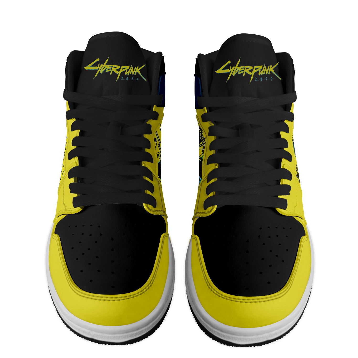 Ideafootwear Cyberpunk 2077 AJ1 High Sneakers Shoes For Men And Women