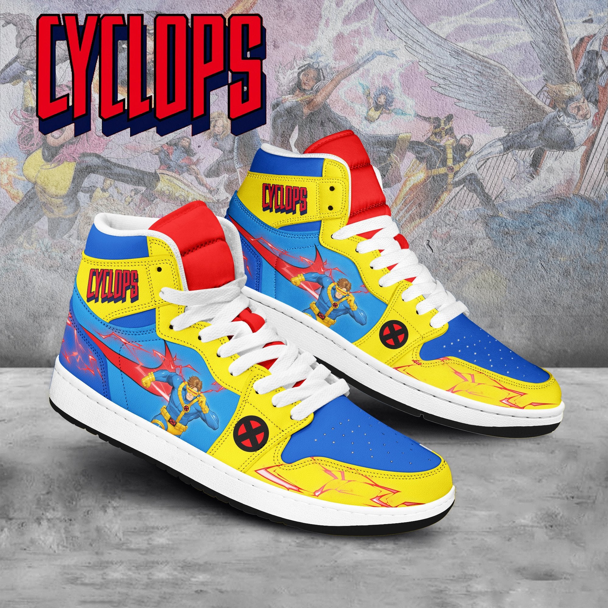 Ideafootwear Cyclops AJ1 High Sneakers Shoes For Men And Women