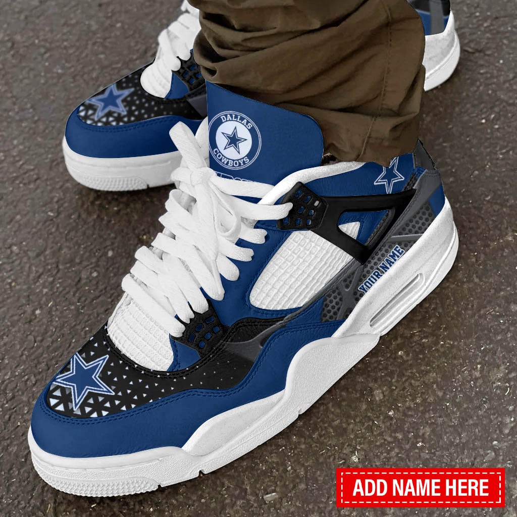 Ideafootwear Dallas Cowboys AJ4 Sneakers Shoes For Men And Women