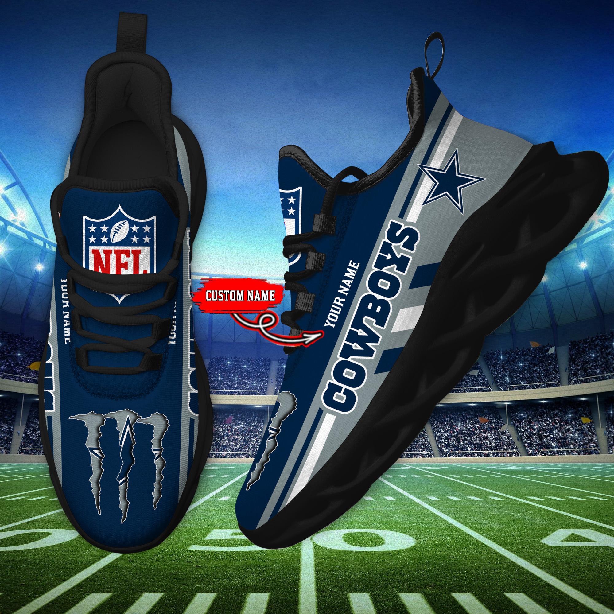 Ideafootwear Dallas Cowboys Max Soul Shoes Sneakers For Men And Women