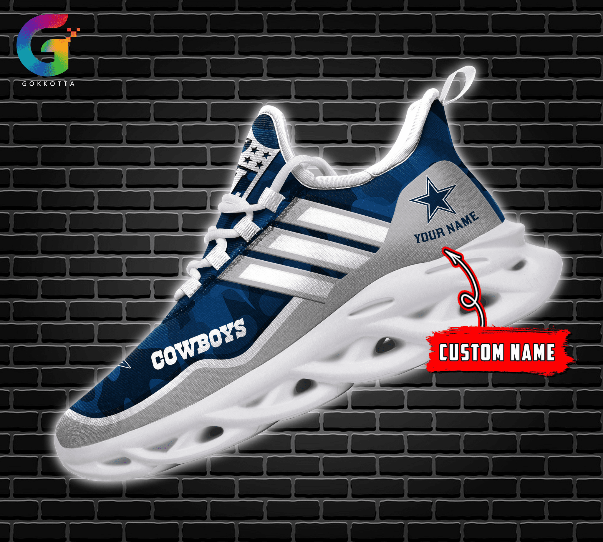 Ideafootwear Dallas Cowboys Max Soul Shoes Sneakers For Men And Women