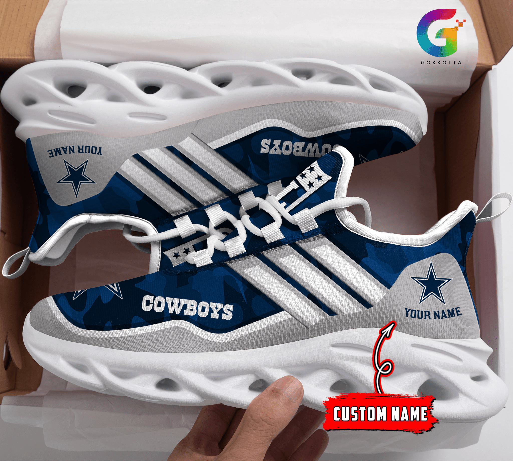 Ideafootwear Dallas Cowboys Max Soul Shoes Sneakers For Men And Women