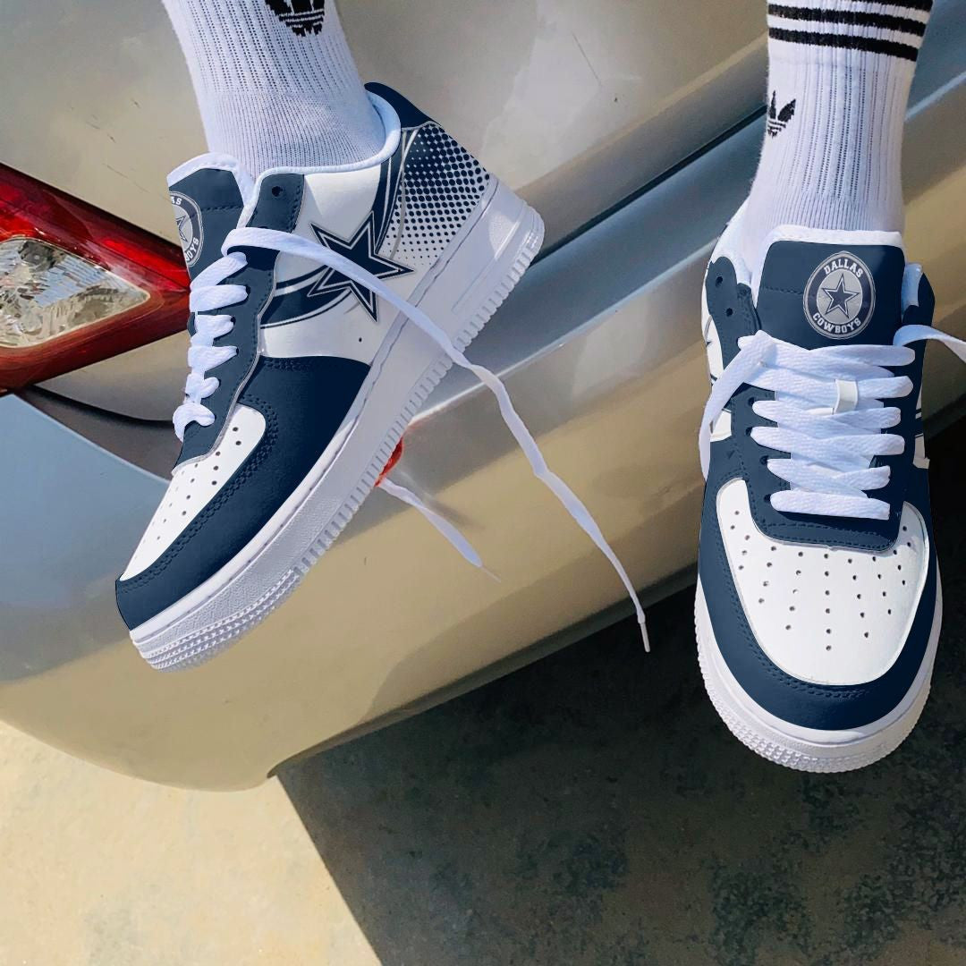 Ideafootwear Dallas Cowboys NFL Air Low-Top Sneakers Shoes For Men And Women