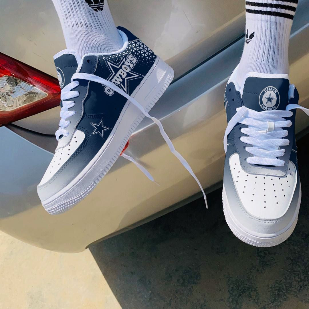 Ideafootwear Dallas Cowboys NFL Air Low-Top Sneakers Shoes For Men And Women