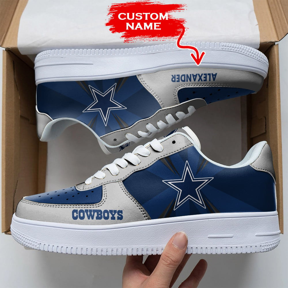 Ideafootwear Dallas Cowboys NFL Air Low-Top Sneakers Shoes For Men And Women