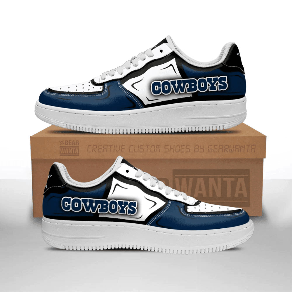 Ideafootwear Dallas Cowboys NFL Air Low-Top Sneakers Shoes For Men And Women