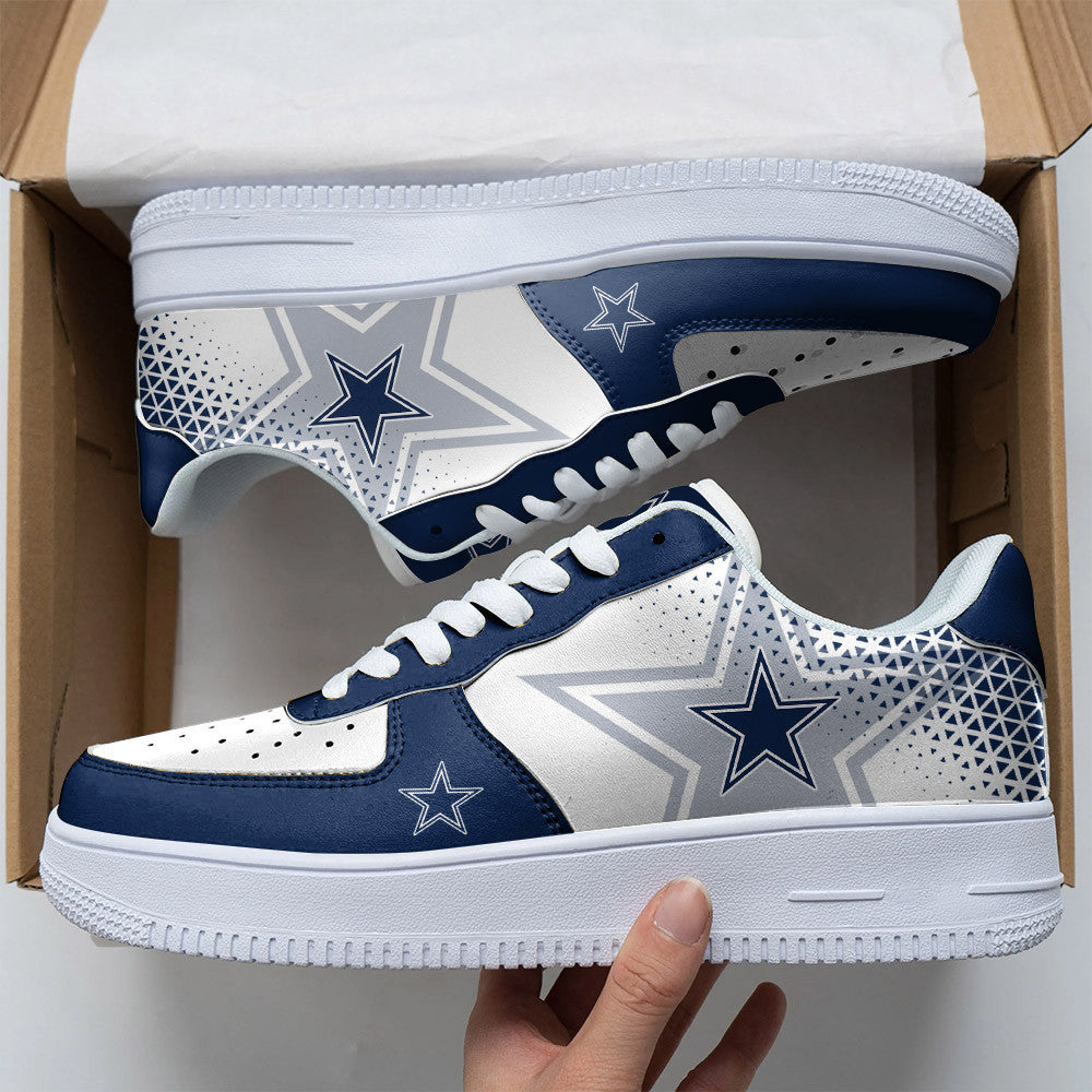 Ideafootwear Dallas Cowboys NFL Air Low-Top Sneakers Shoes For Men And Women
