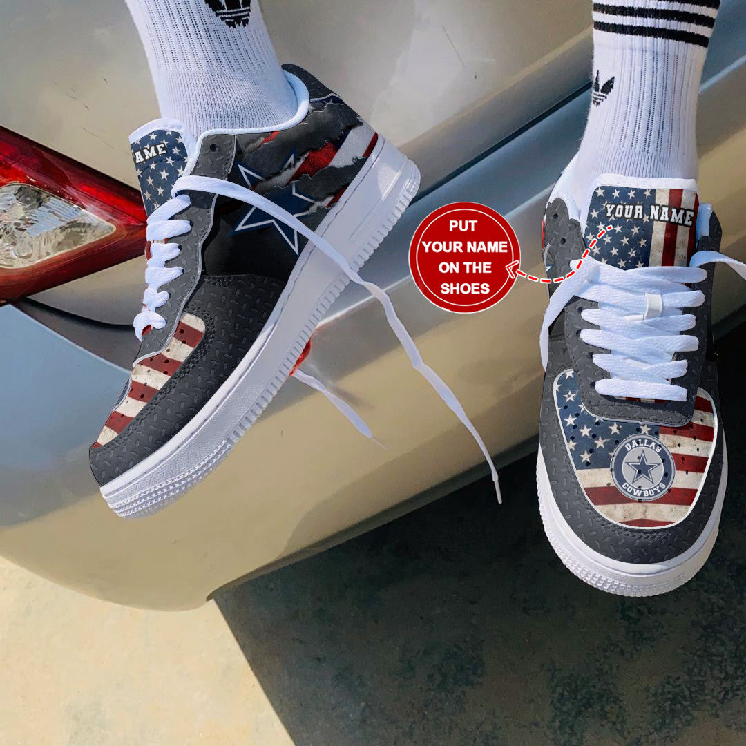 Ideafootwear Dallas Cowboys NFL Air Low-Top Sneakers Shoes For Men And Women