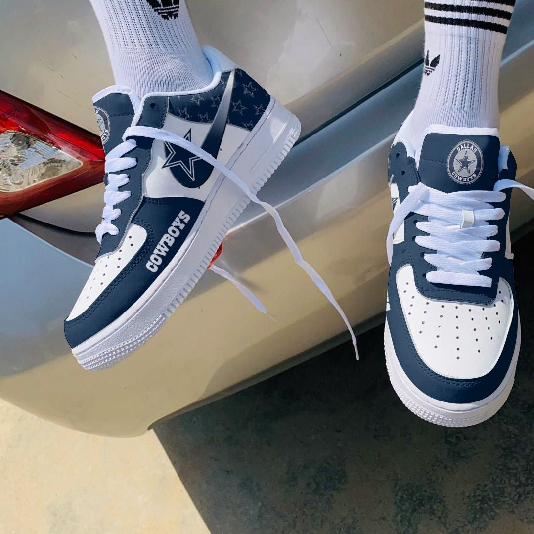 Ideafootwear Dallas Cowboys NFL Air Low-Top Sneakers Shoes For Men And Women