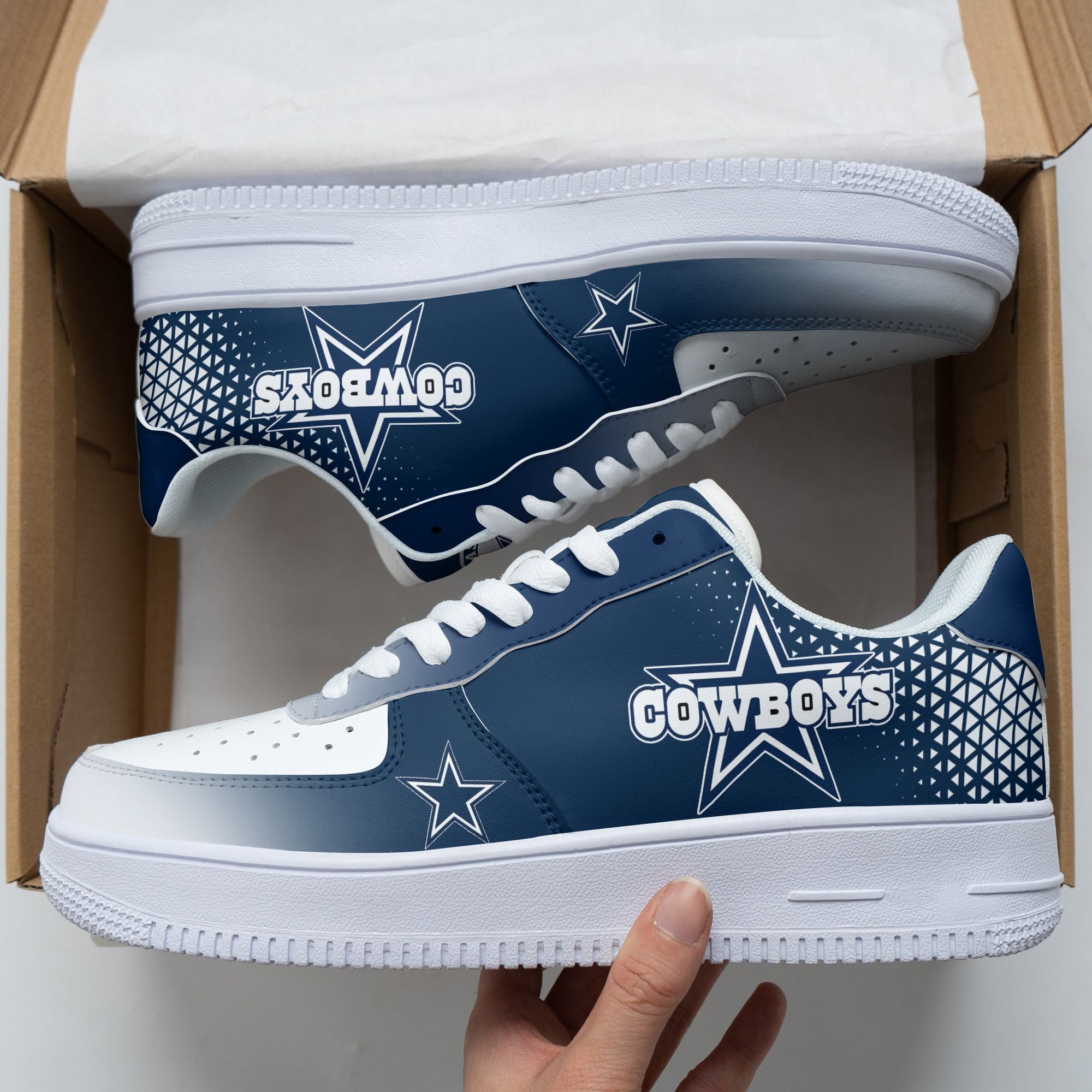 Ideafootwear Dallas Cowboys NFL Air Low-Top Sneakers Shoes For Men And Women