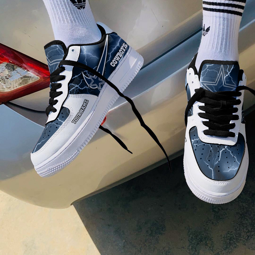Ideafootwear Dallas Cowboys NFL Air Low-Top Sneakers Shoes For Men And Women