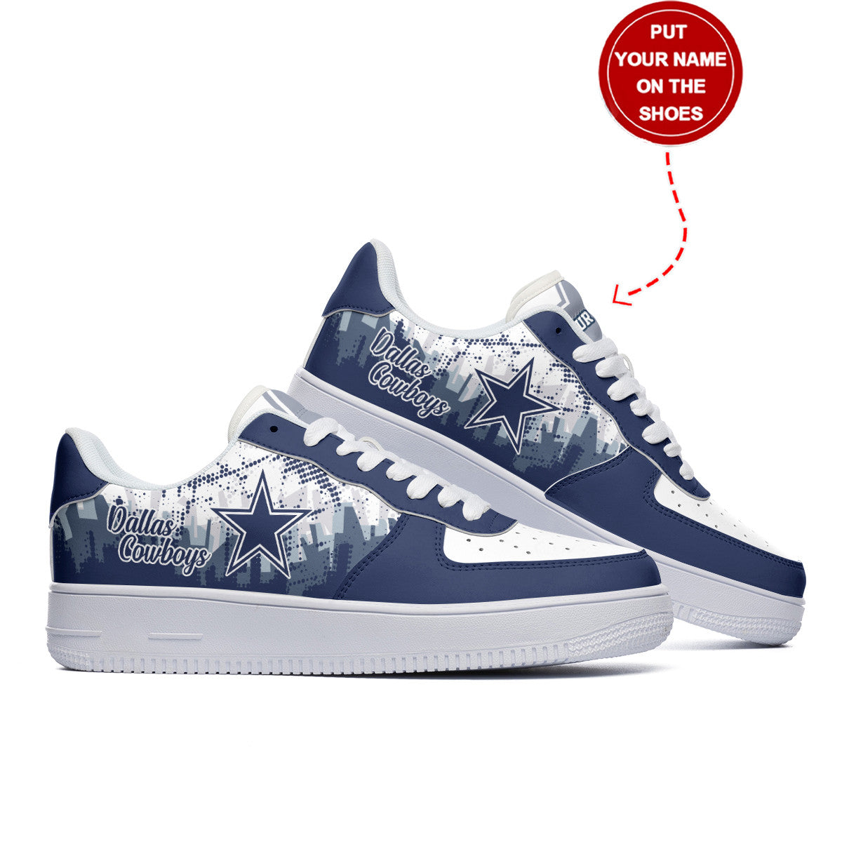 Ideafootwear Dallas Cowboys NFL Air Low-Top Sneakers Shoes For Men And Women