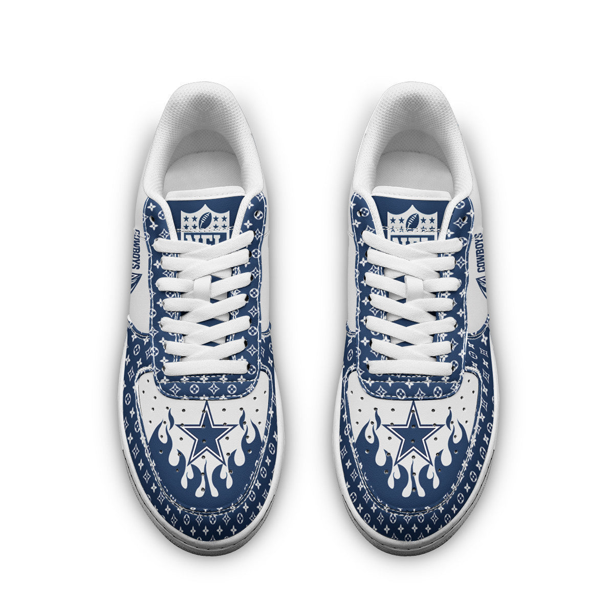 Ideafootwear Dallas Cowboys NFL Air Low-Top Sneakers Shoes For Men And Women
