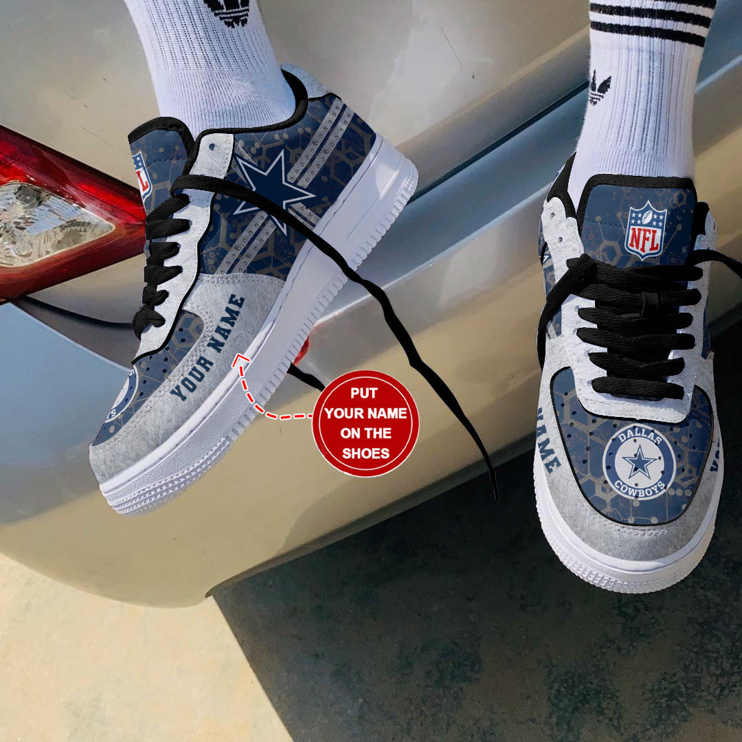 Ideafootwear Dallas Cowboys NFL Air Low-Top Sneakers Shoes For Men And Women