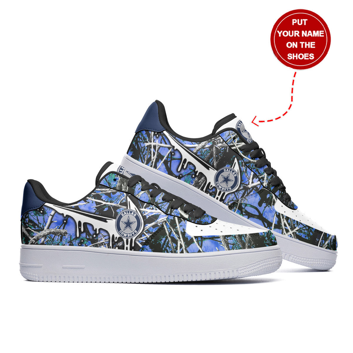 Ideafootwear Dallas Cowboys NFL Air Low-Top Sneakers Shoes For Men And Women