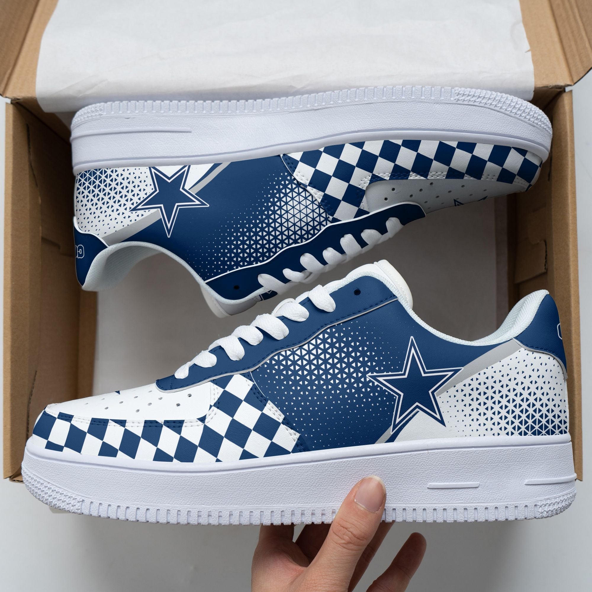 Ideafootwear Dallas Cowboys NFL Air Low-Top Sneakers Shoes For Men And Women