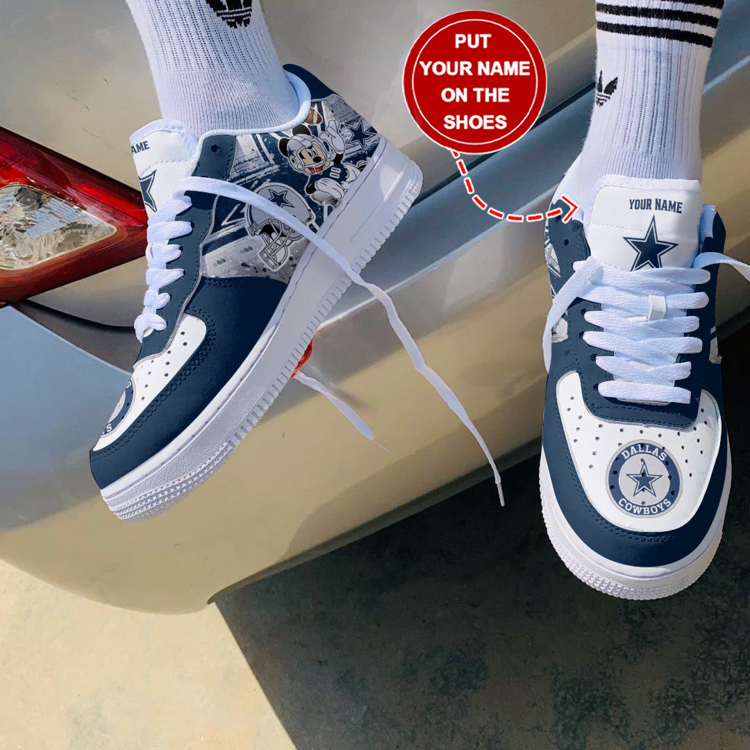 Ideafootwear Dallas Cowboys NFL Air Low-Top Sneakers Shoes For Men And Women