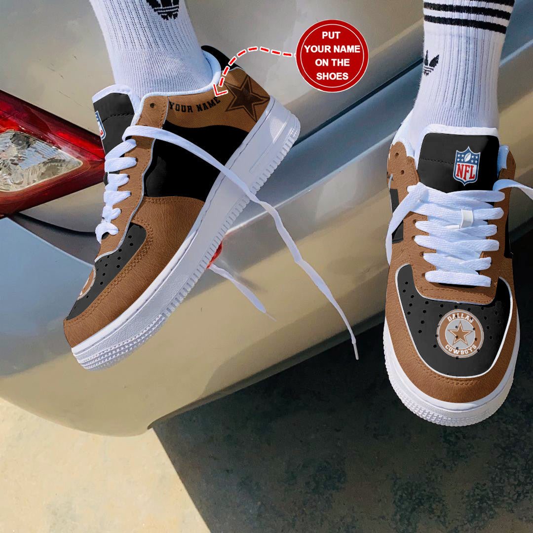 Ideafootwear Dallas Cowboys NFL Air Low-Top Sneakers Shoes For Men And Women