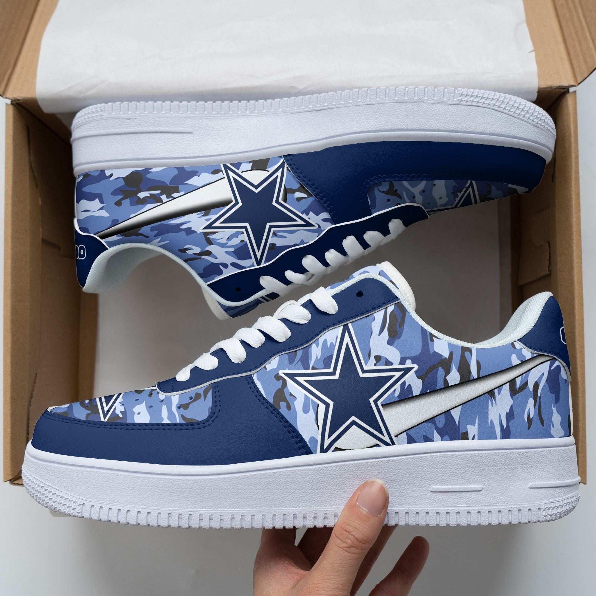 Ideafootwear Dallas Cowboys NFL Air Low-Top Sneakers Shoes For Men And Women