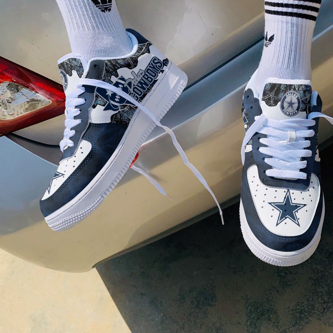 Ideafootwear Dallas Cowboys NFL Air Low-Top Sneakers Shoes For Men And Women