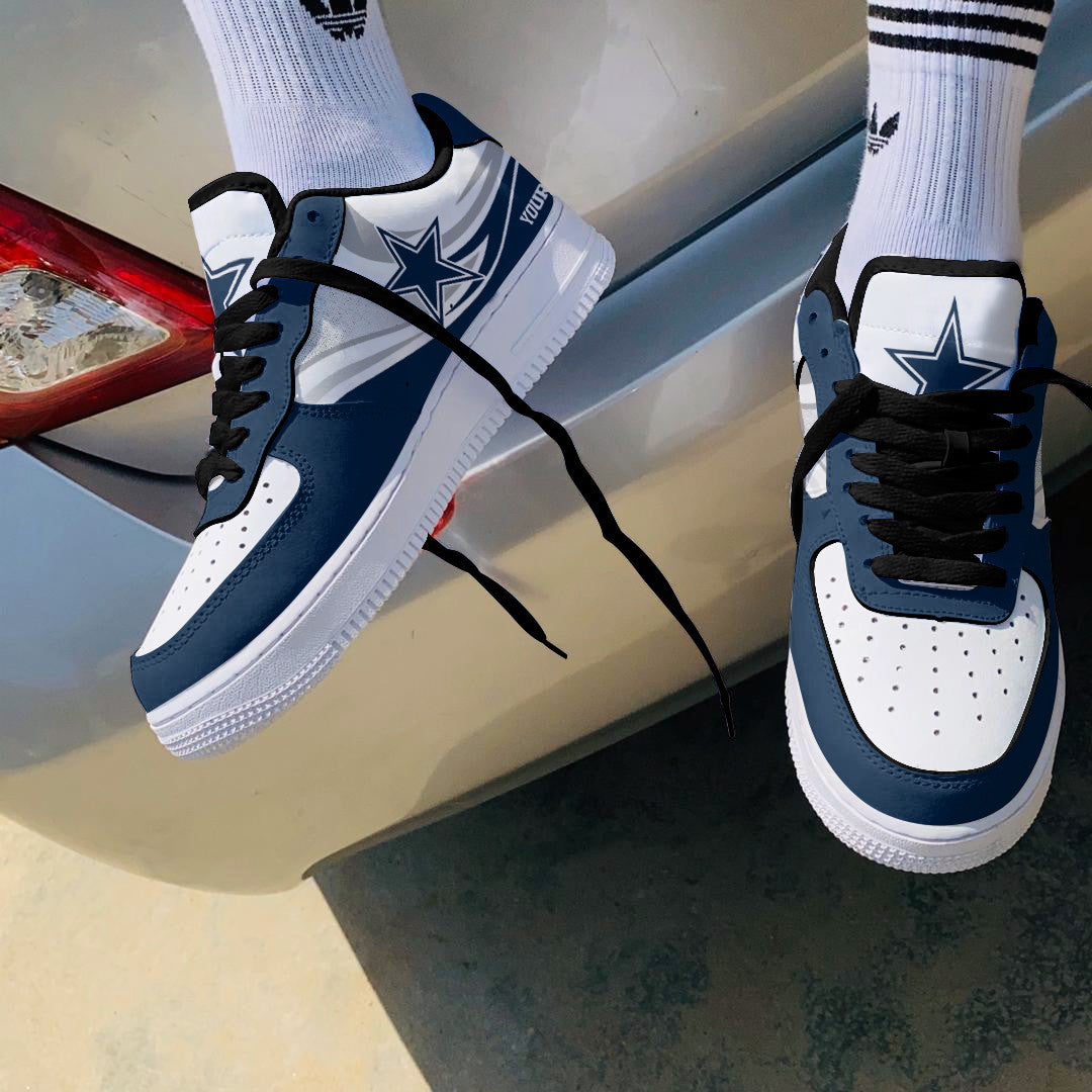 Ideafootwear Dallas Cowboys NFL Air Low-Top Sneakers Shoes For Men And Women