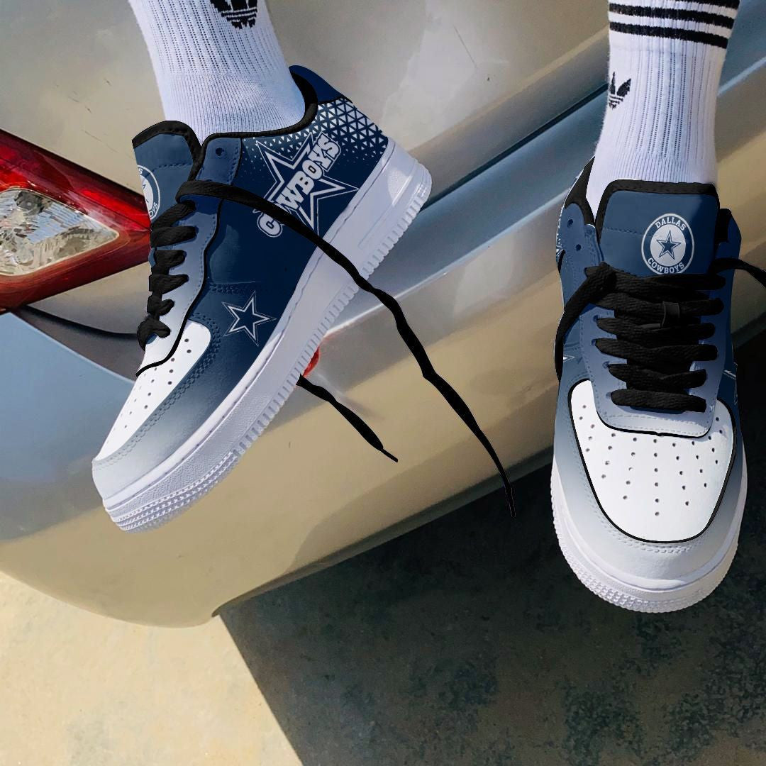 Ideafootwear Dallas Cowboys NFL Air Low-Top Sneakers Shoes For Men And Women