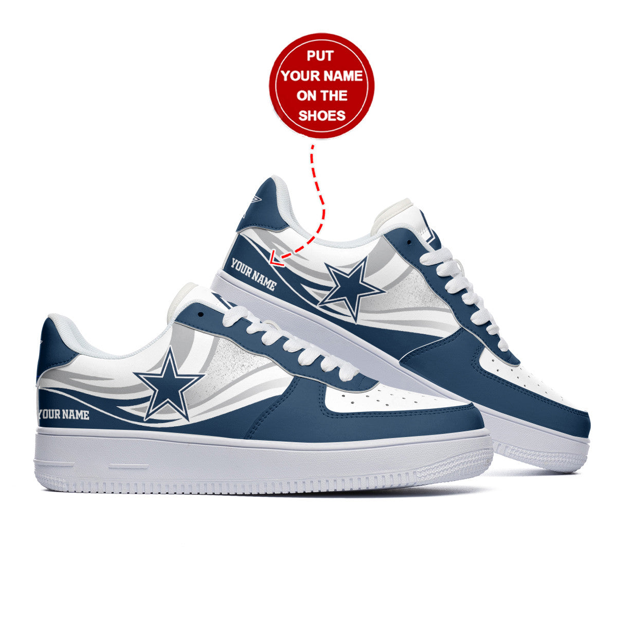 Ideafootwear Dallas Cowboys NFL Air Low-Top Sneakers Shoes For Men And Women