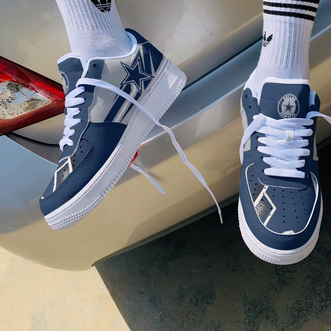 Ideafootwear Dallas Cowboys NFL Air Low-Top Sneakers Shoes For Men And Women
