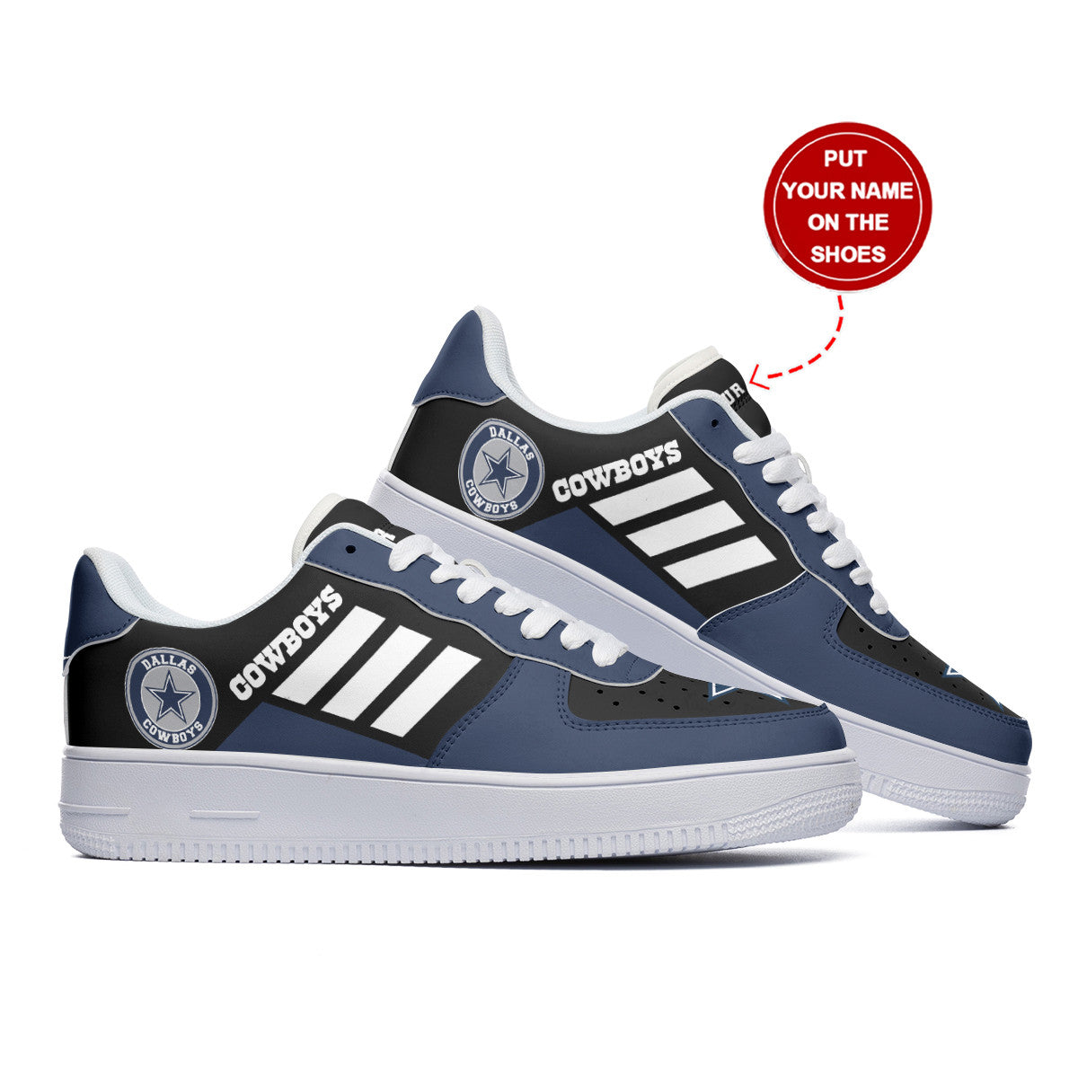 Ideafootwear Dallas Cowboys NFL Air Low-Top Sneakers Shoes For Men And Women