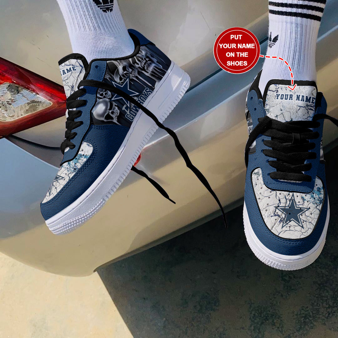 Ideafootwear Dallas Cowboys NFL Air Low-Top Sneakers Shoes For Men And Women